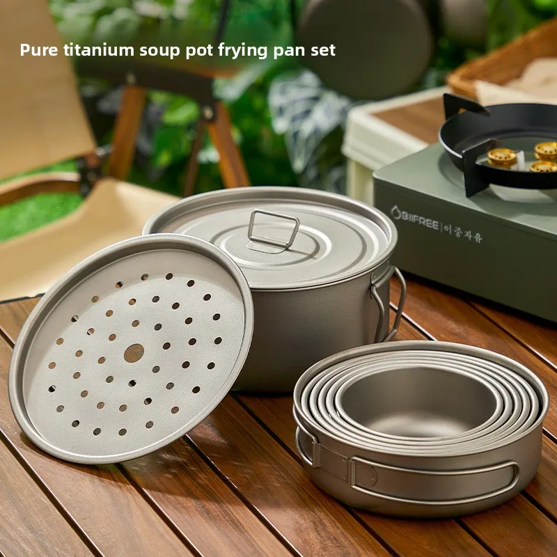 Titanium Outdoor Pot Set Pickn - Camping Cooking Set Lightweight recensie en prijs