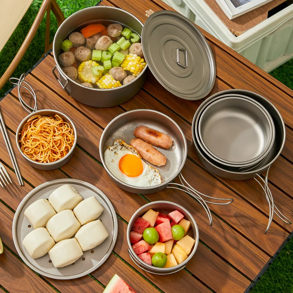 Titanium Outdoor Pot Set Pickn - Camping Cooking Set Lightweight recensie en prijs