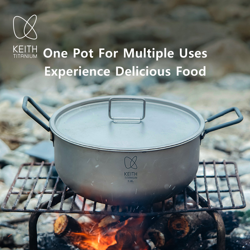 KEITH 1,8L kookpot van puur ti - Camping Cooking Handle recensie en prijs