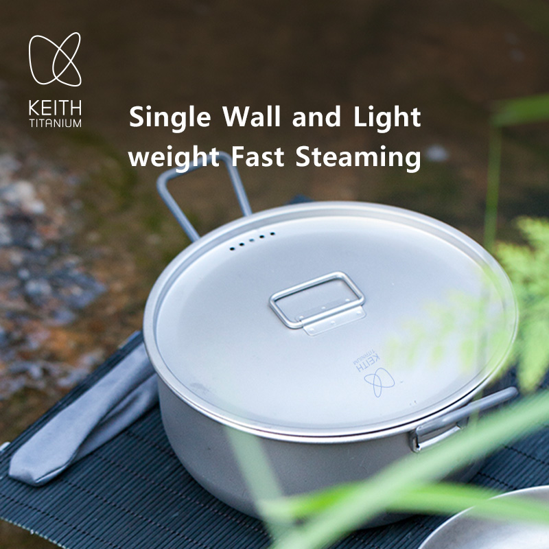 KEITH 1,8L kookpot van puur ti - Camping Cooking Handle recensie en prijs
