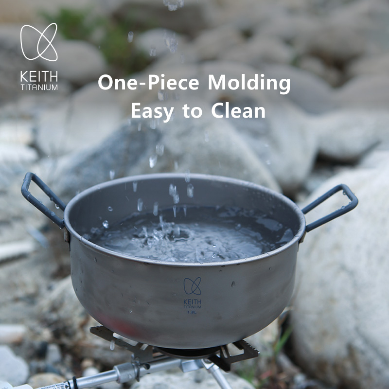 KEITH 1,8L kookpot van puur ti - Camping Cooking Handle recensie en prijs