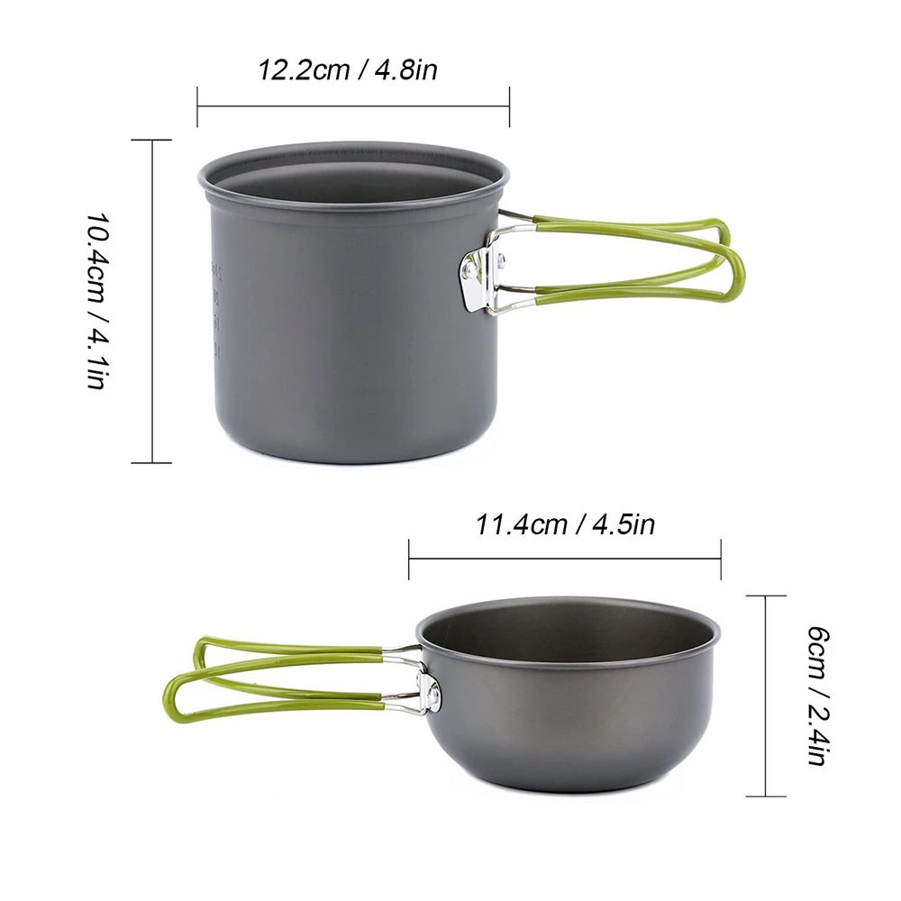 Campingpannenset met fornuis O - Camping Cooking Utilities recensie en prijs