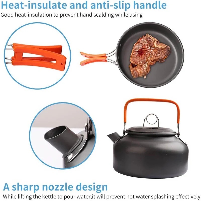 Campingkookset Campingkookgere - Camping Cooking Set With Bag recensie en prijs