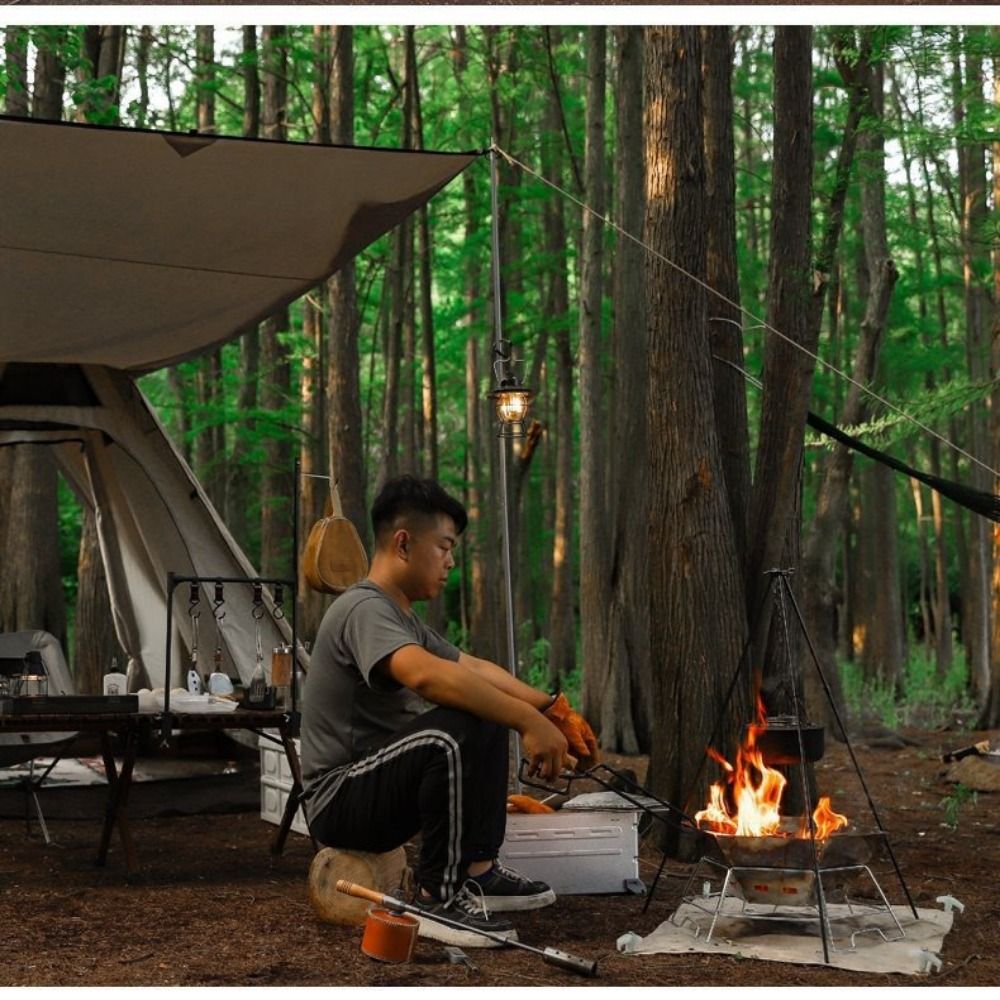 Draagbaar campingstatief, vers - Camping Cooking Pot Tripod recensie en prijs